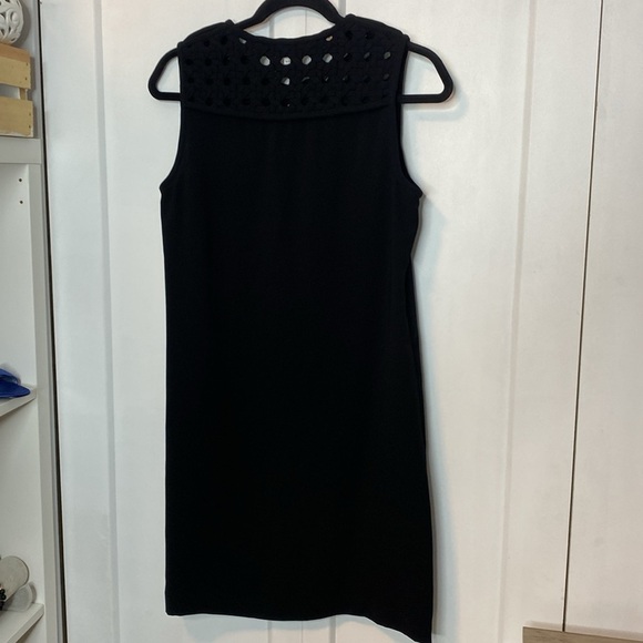 Diane Von Furstenberg | Hope Black Mini Dress with basket weave top - US4 - Picture 6 of 9